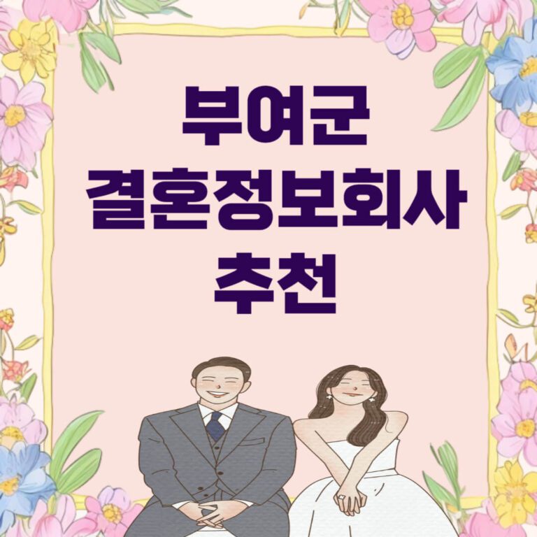 부여군 결혼정보회사 추천