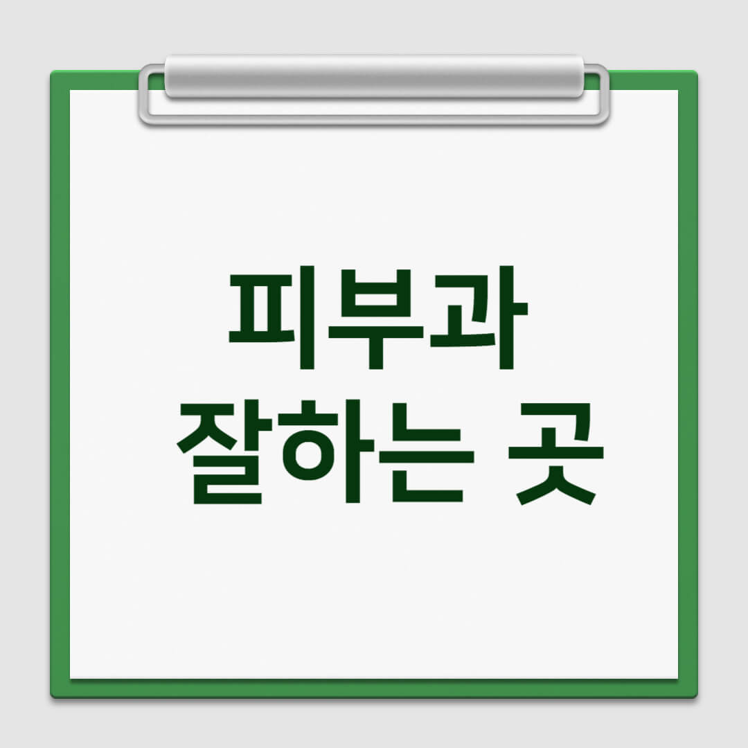 피부과 잘하는 곳