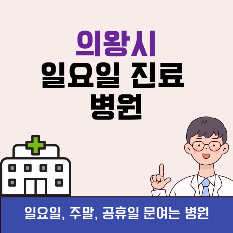 의왕시 일요일 진료 병원