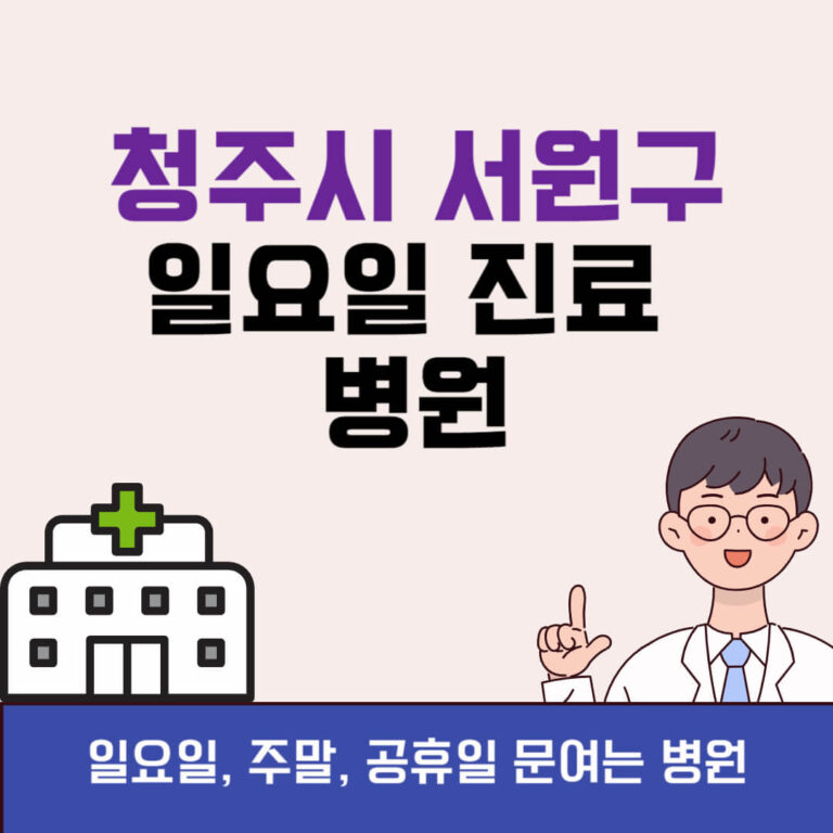 청주시 서원구 일요일 진료 병원