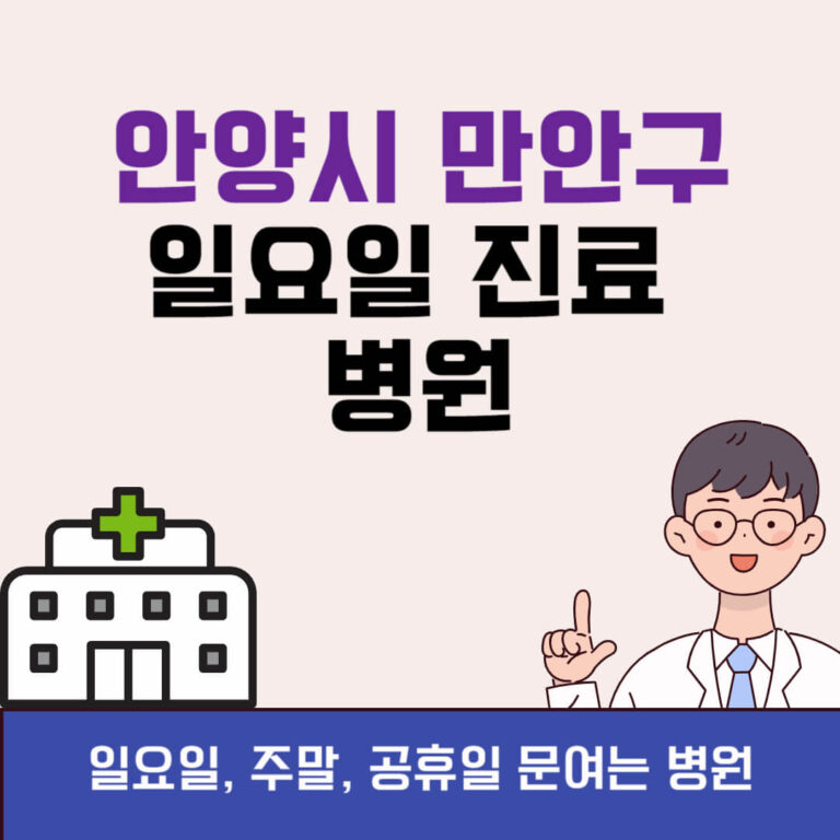 안양시 만안구 일요일 진료 병원