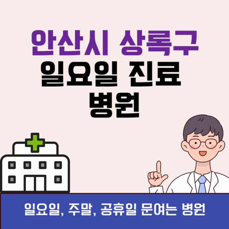 안산시 상록구 일요일 진료 병원