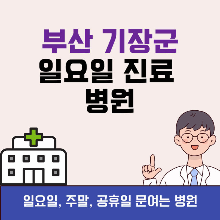 부산 기장군 일요일 진료 병원