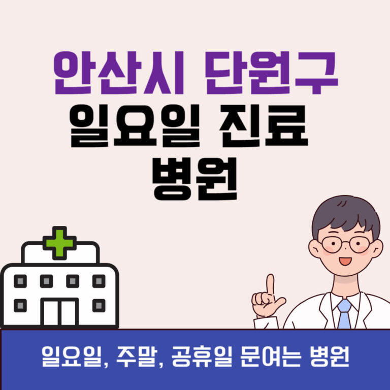 안산시 단원구 일요일 진료 병원