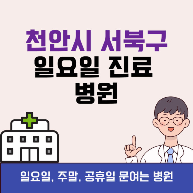 천안시 서북구 일요일 진료 병원