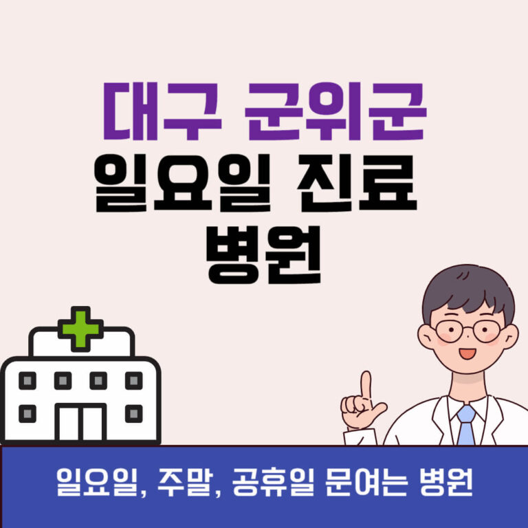 대구 군위군 일요일 진료 병원