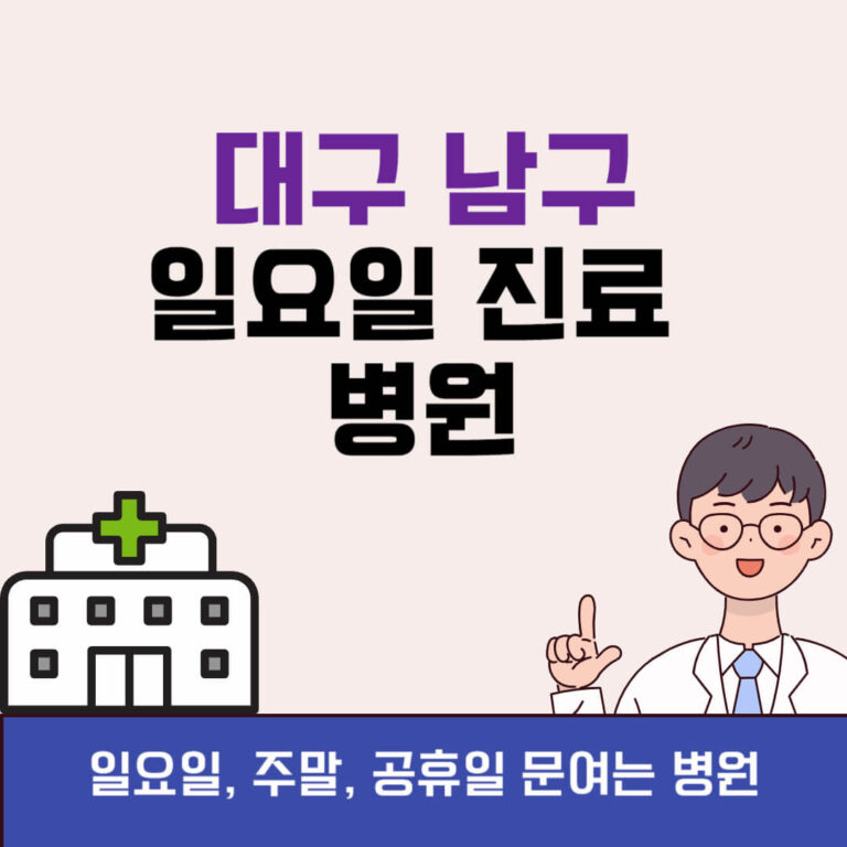 대구 남구 일요일 진료 병원