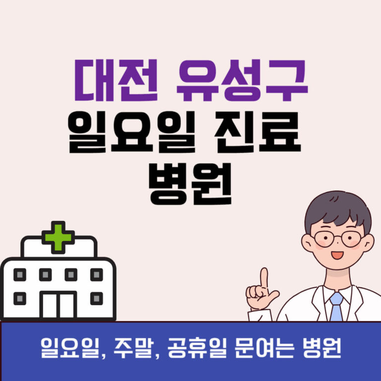 대전 유성구 일요일 진료 병원