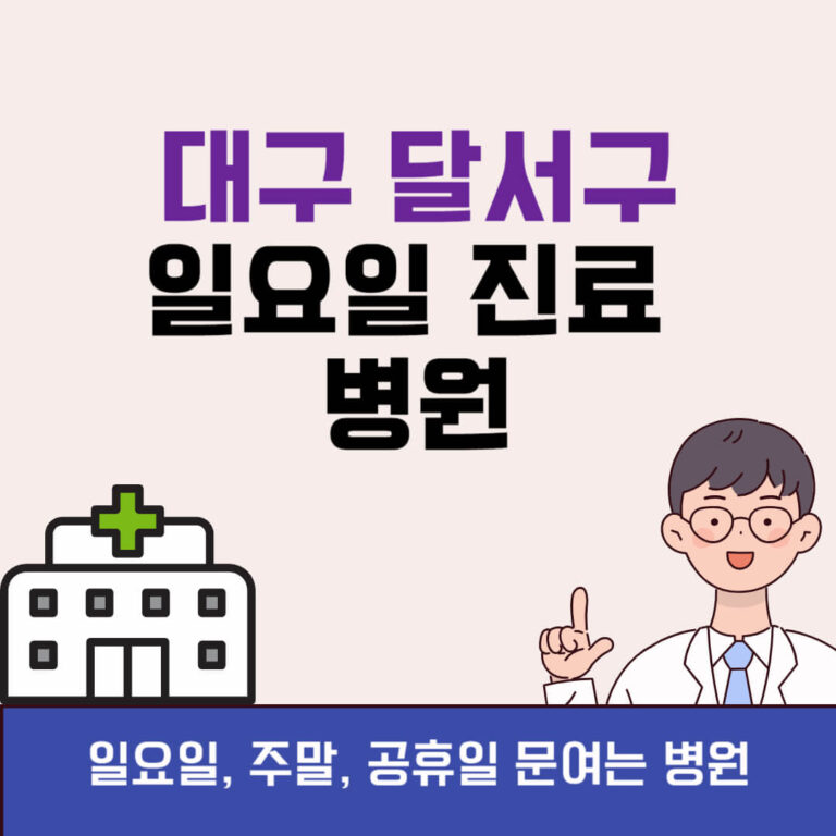 대구 달서구 일요일 진료 병원