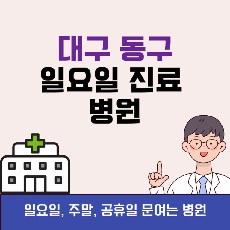 대구 동구 일요일 진료 병원