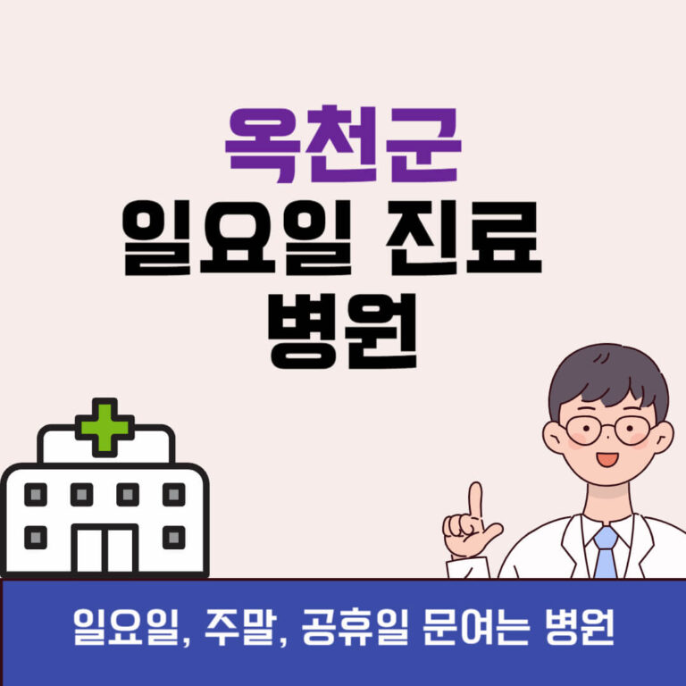 옥천군 일요일 진료 병원