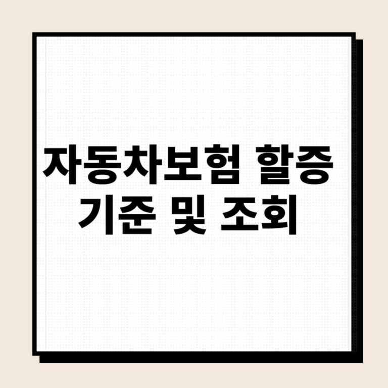 자동차보험 할증 기준