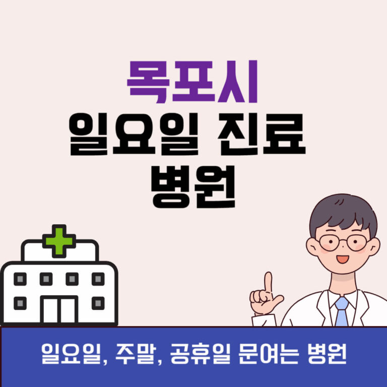 목포시 일요일 진료 병원