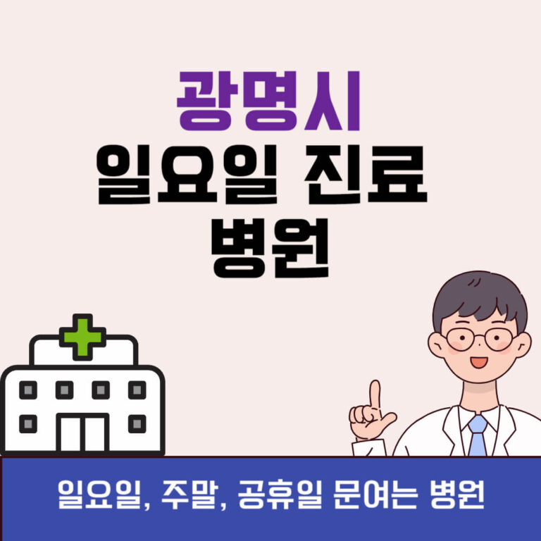 광명시 일요일 진료 병원