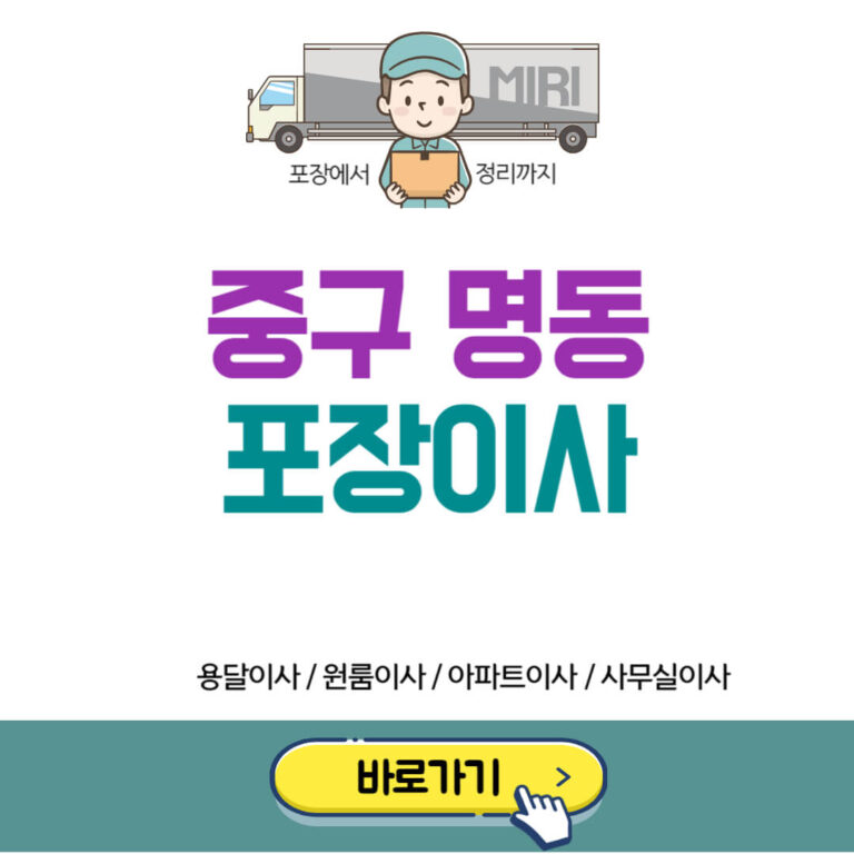 서울 중구 명동 포장이사