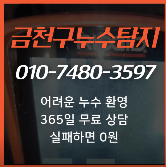 서울 금천구 누수탐지