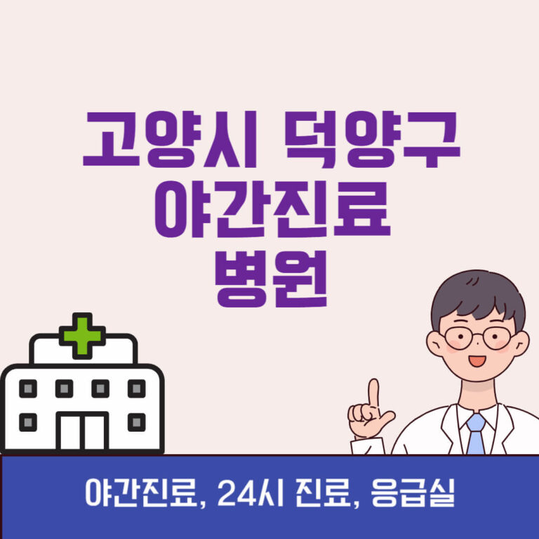고양시 덕양구 야간진료 병원
