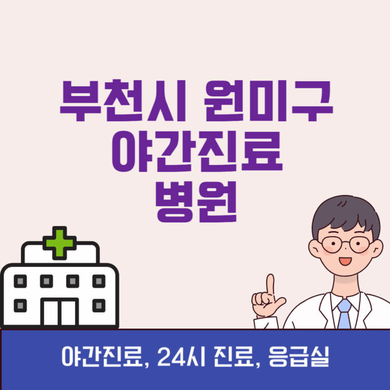 부천시 원미구 야간진료 병원