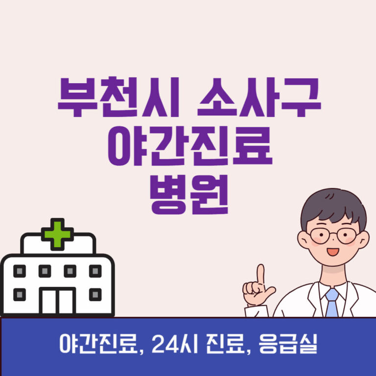 부천시 소사구 야간진료 병원