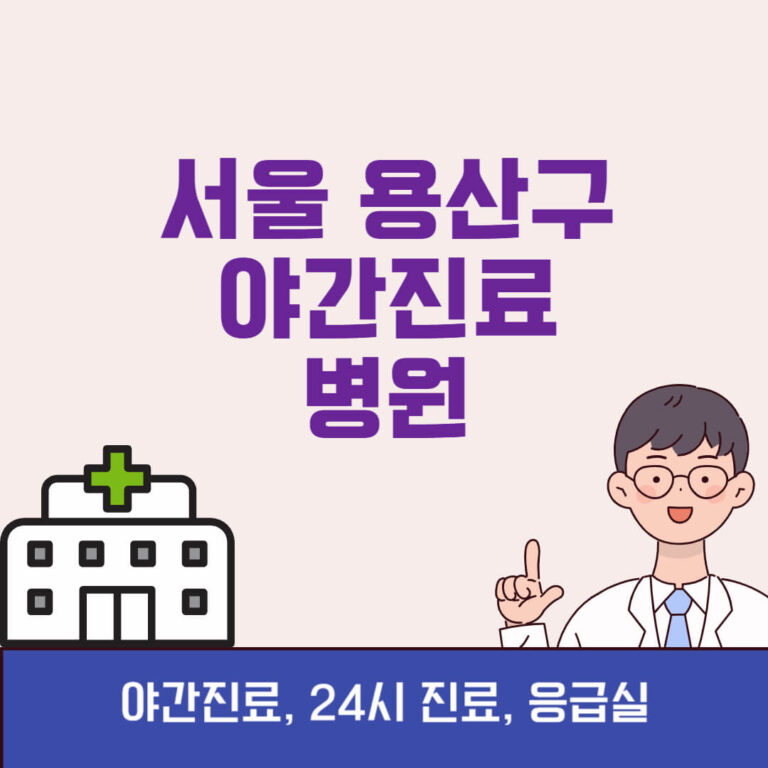 서울 용산구 야간진료 병원