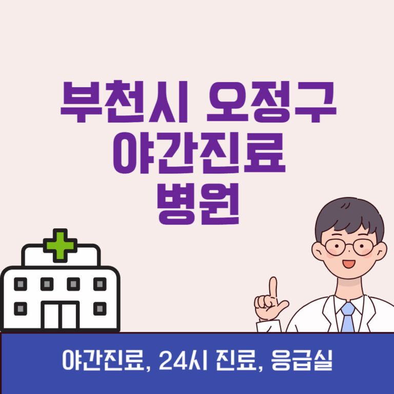 부천시 오정구 야간진료 병원