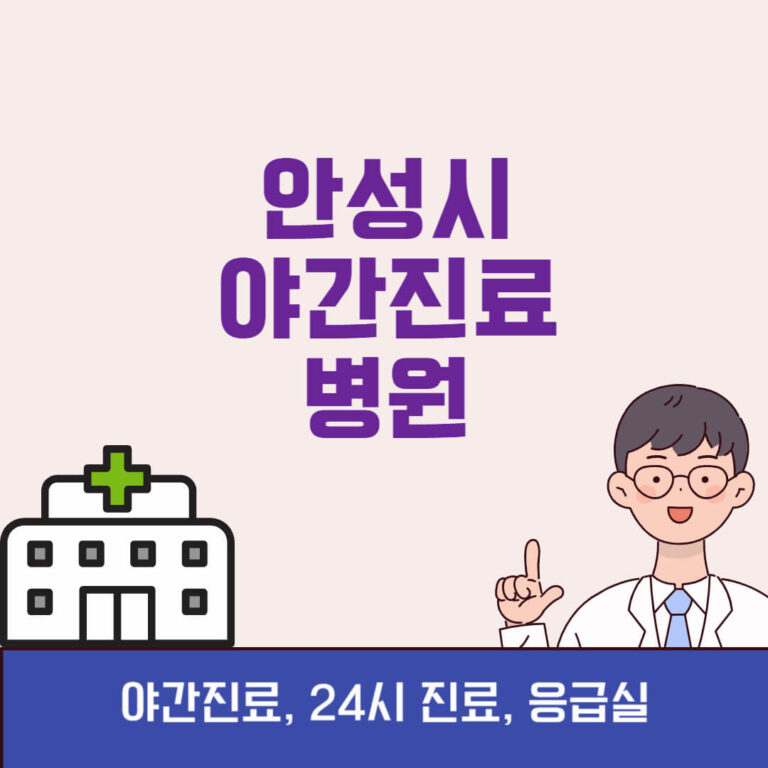 안성시 야간진료 병원