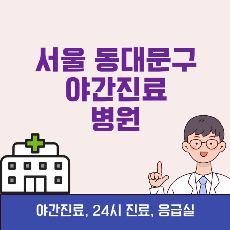 서울 동대문구 야간진료 병원
