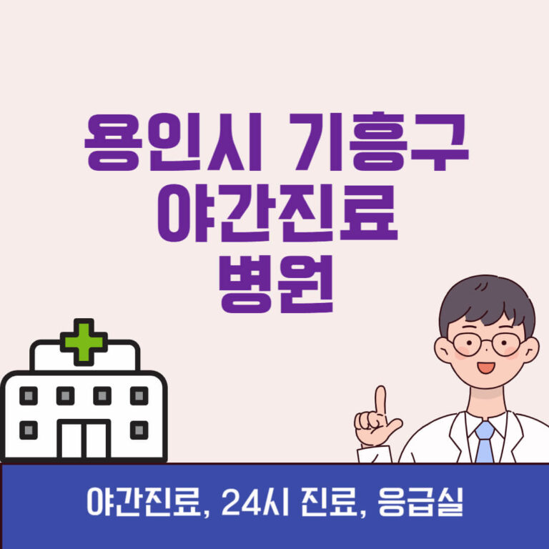 용인시 기흥구 야간진료 병원