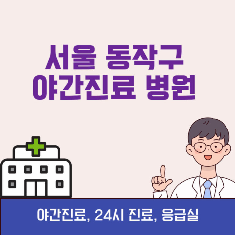 서울 동작구 야간진료 병원