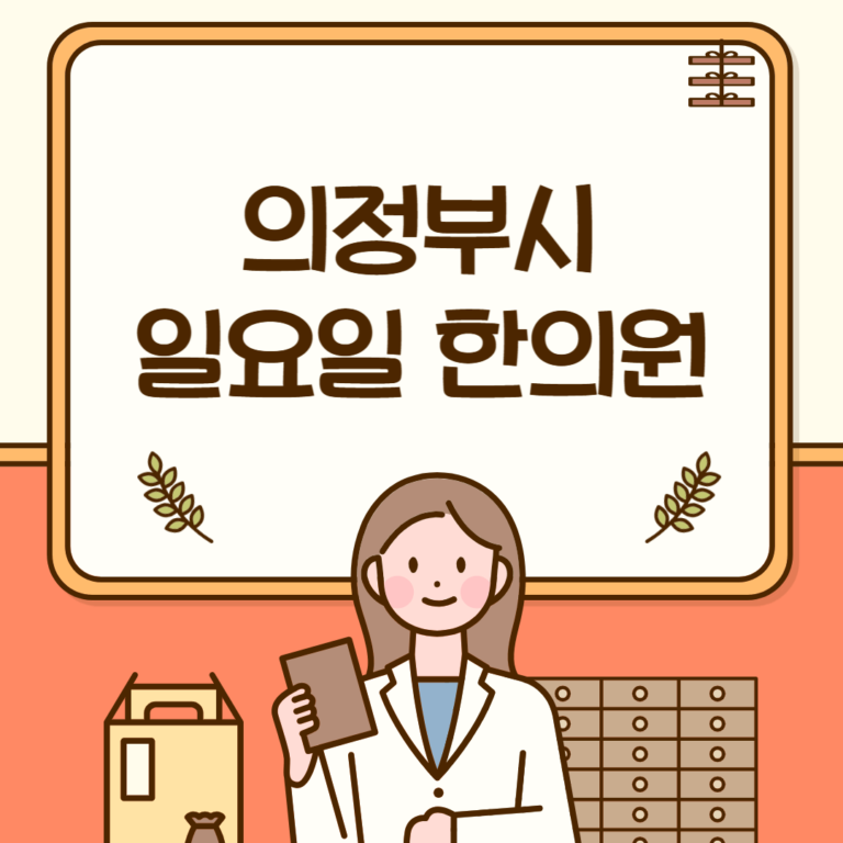 의정부시 일요일 한의원