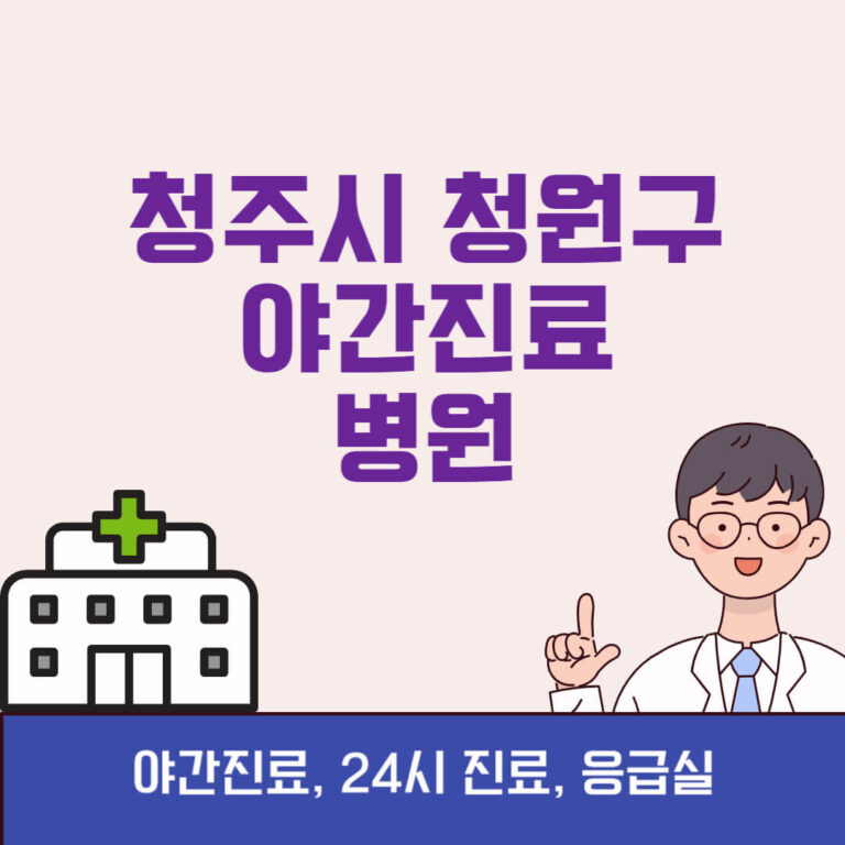청주시 청원구 야간진료 병원
