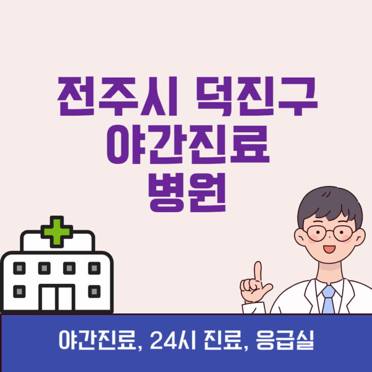 전주시 덕진구 야간진료 병원