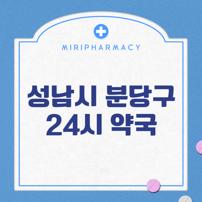 성남시 분당구 24시 약국