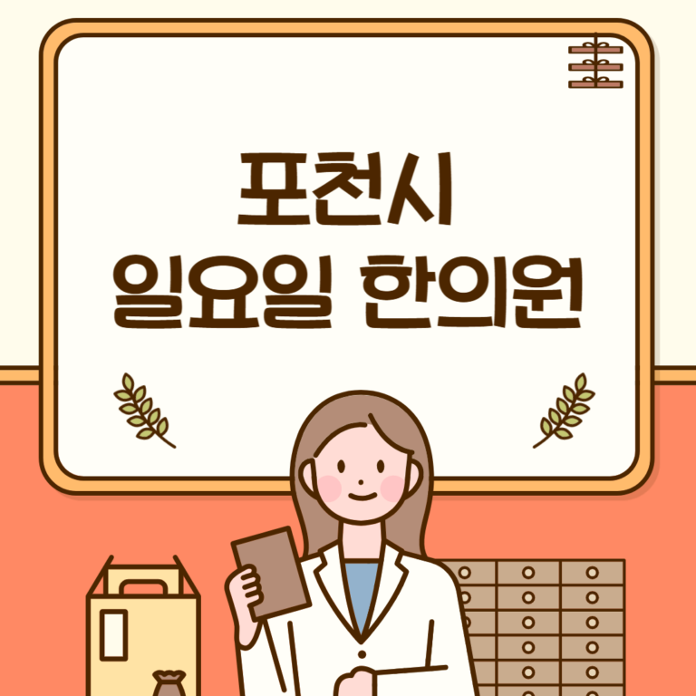 포천시 일요일 한의원