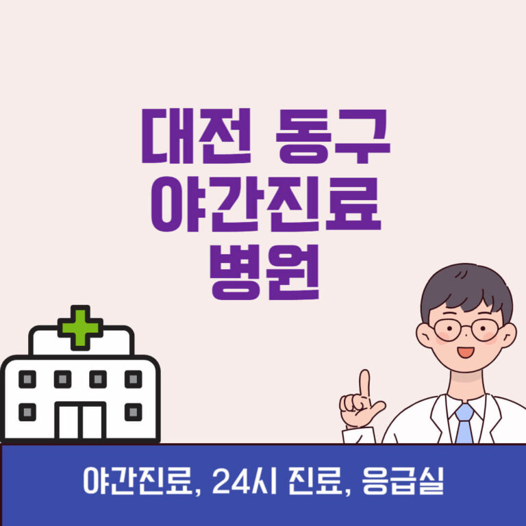 대전 동구 야간진료 병원