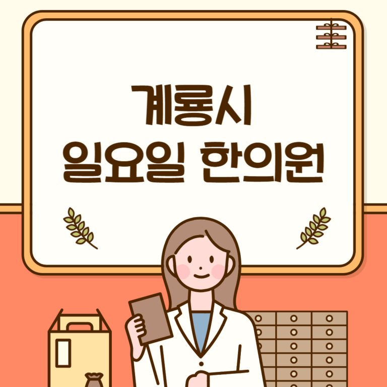 계룡시 일요일 한의원