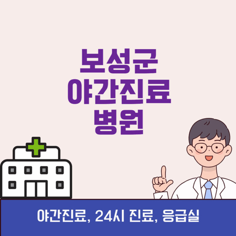 보성군 야간진료 병원