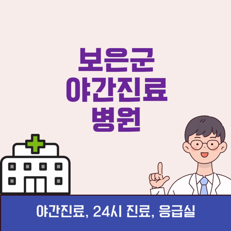 진안군 야간진료 병원