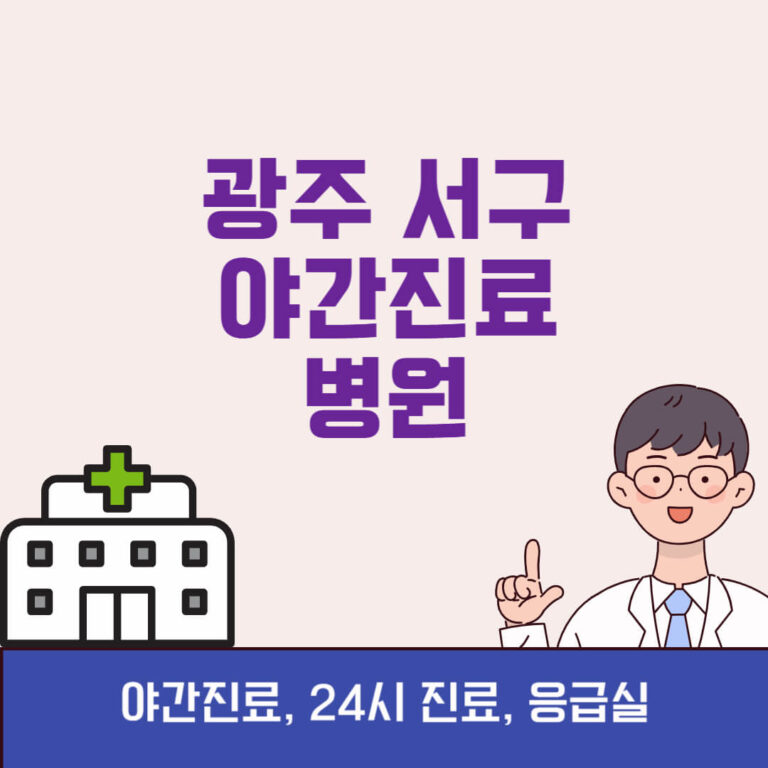 광주 서구 야간진료 병원