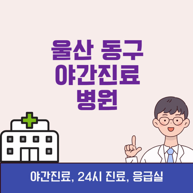 울산 동구 야간진료 병원