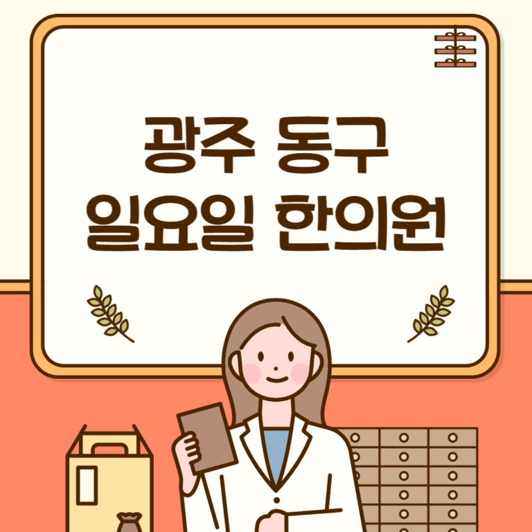 광주 동구 일요일 한의원