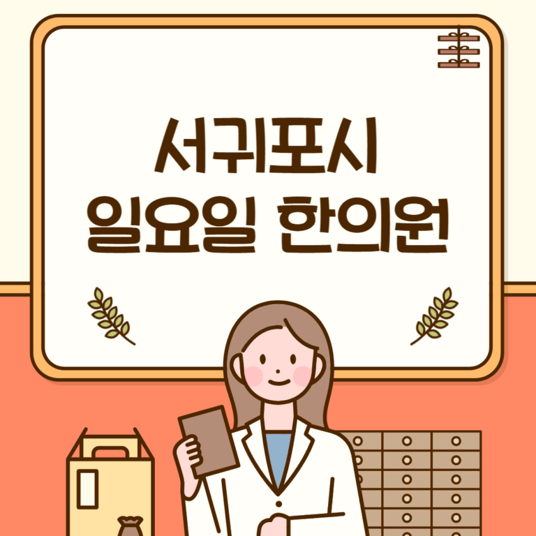 서귀포시 일요일 한의원