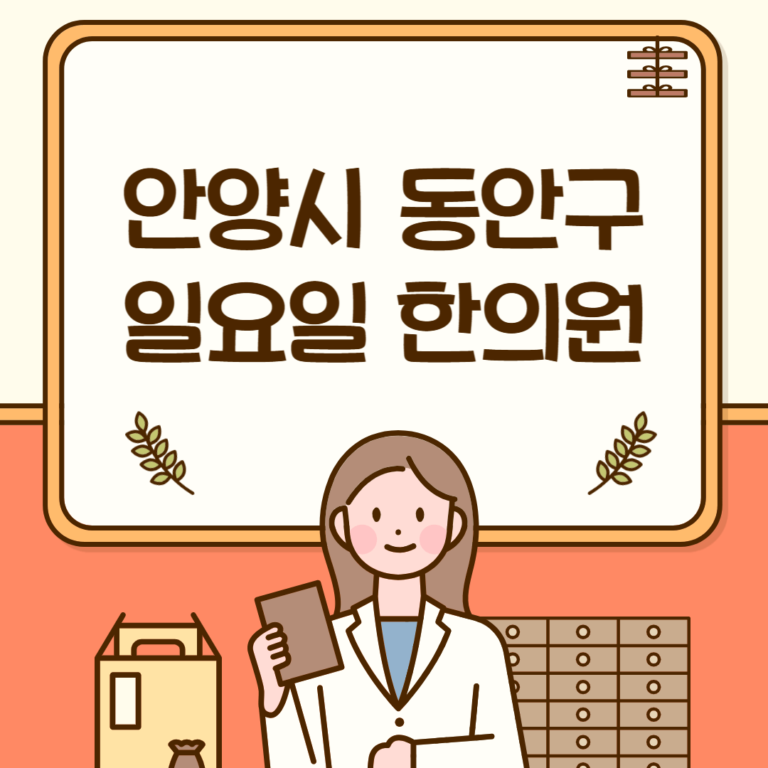 안양시 동안구 일요일 한의원