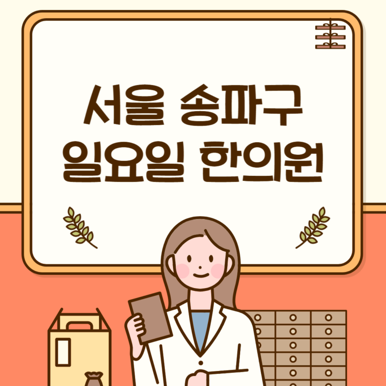 서울 송파구 일요일 한의원