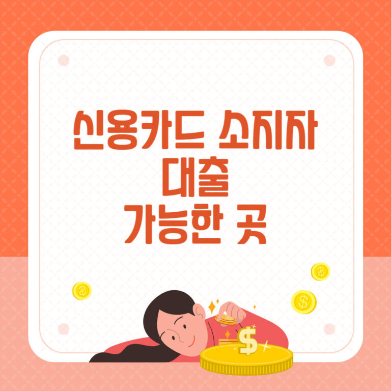 신용카드 소지자 대출