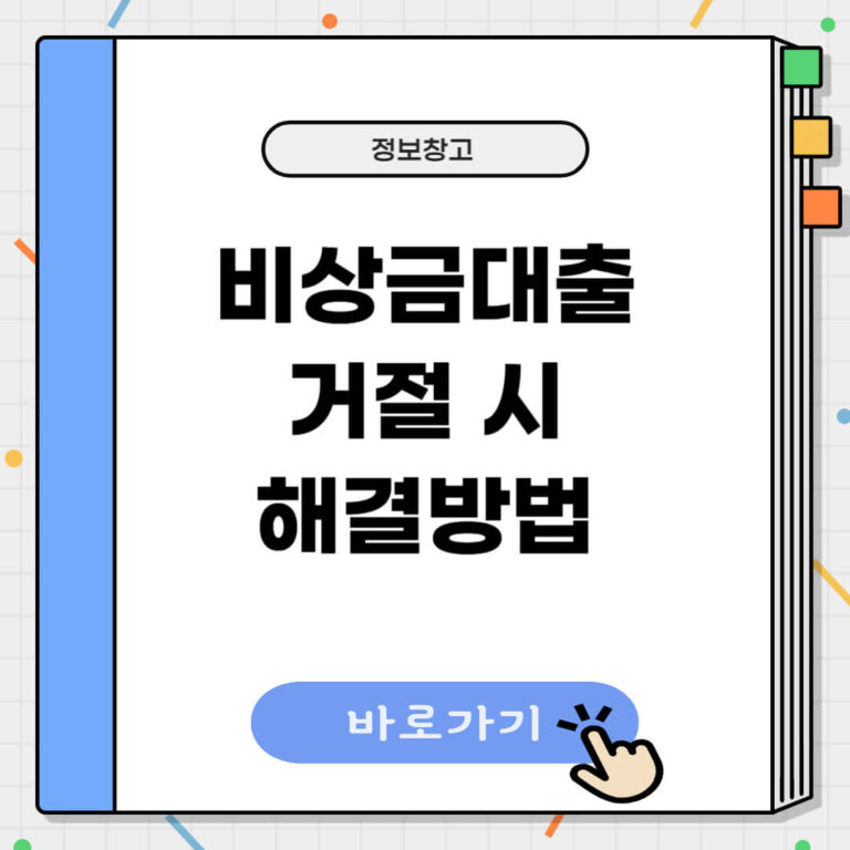 비상금대출 거절