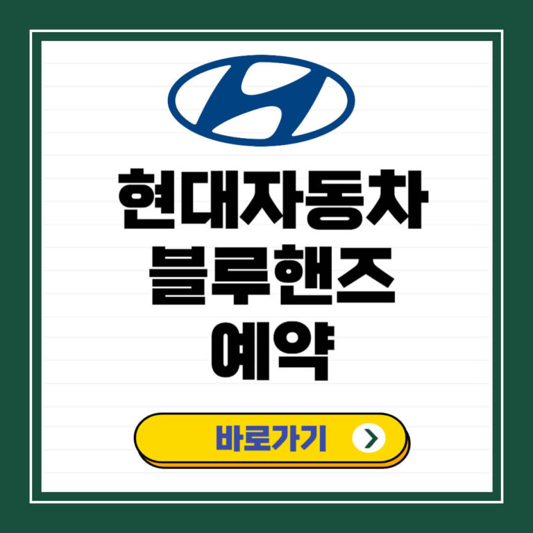 현대자동차 블루핸즈 예약