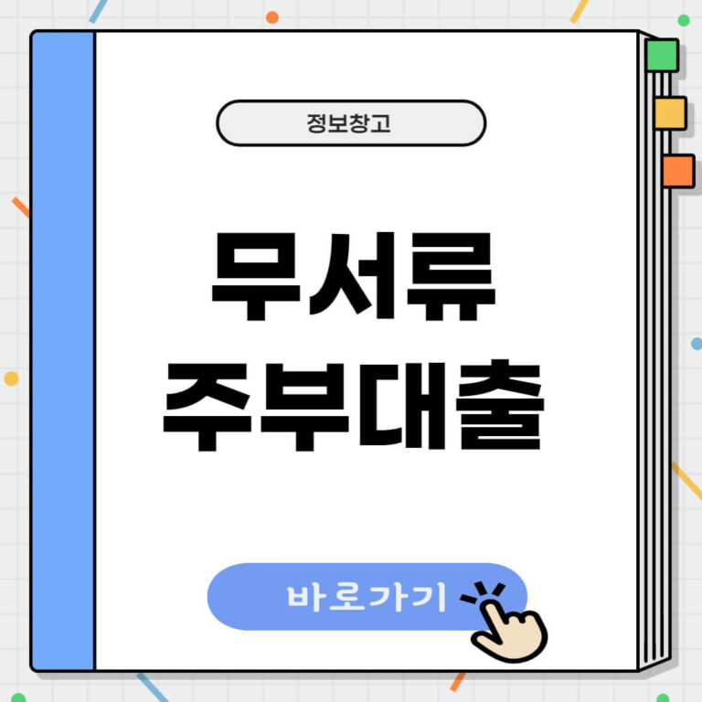 무서류 주부대출