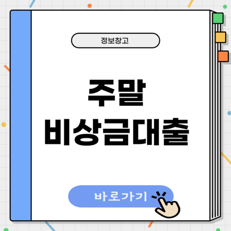 주말 비상금대출