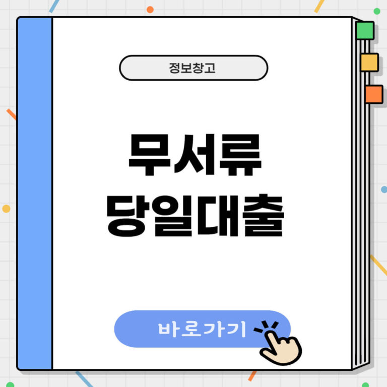 무서류 당일대출